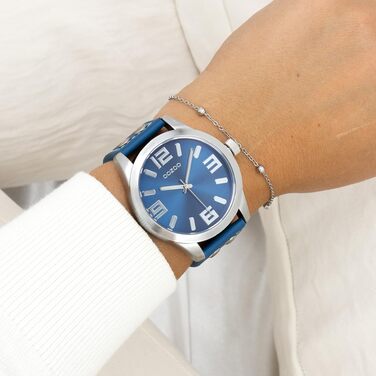 Жіночий наручний годинник Oozoo Timepieces з шкіряним ремінцем, аналоговий, круглий циферблат (колір: Petrol)