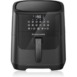 Фритюрниця CoolHome AF23 XXL Deluxe, 6,5 л, з керамічним покриттям, чорна