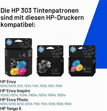 Оригінальний картридж HP 303XL кольоровий, підвищена ємність (нова версія)