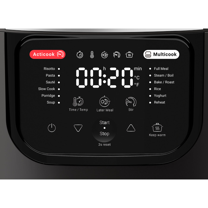 Мультиварка-тушківець Tefal Multicook&Stir MY720B, 6 л, 12 програм, функція перемішування