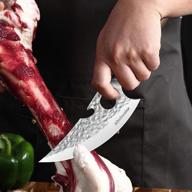 Ніж кухарський Kitchvalor 6 дюймів (15 см) з високоякісної сталі, кухонний ніж, ніж для нарізання, ергономічна ручка, подарункова коробка (Viking Knife)