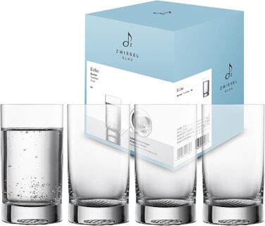 Zwiesel Glas Echo Mug (Set of 4), modern drinking glass with a special base, dishwasher-safe Tritan crystal glasses, Made in Germany (Art.-Nr. 123380)