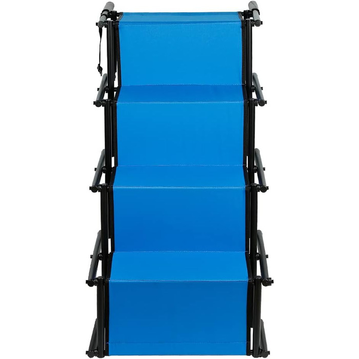 Зручна рампа для собак у машину, велика та маленька, складана, чорна/синя (139x45x76 см)