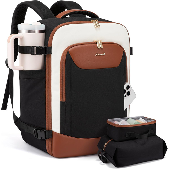 Чорний жіночий рюкзак OVEVOOK для подорожей та ділових поїздок (XL, 39л, водонепроникний)