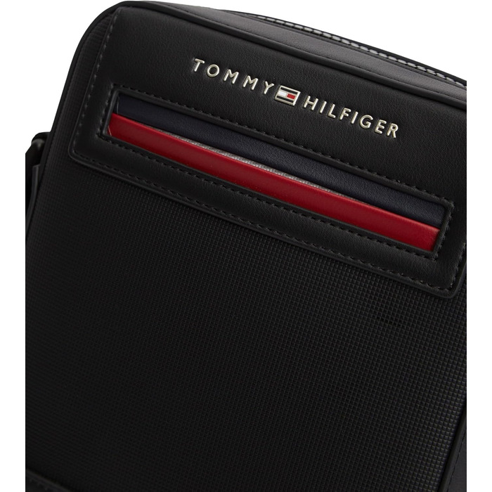 Чоловіча сумка-месенджер Tommy Hilfiger Foundation Mini Reporter BDS, чорна, універсальний розмір