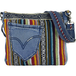 Sunsa Women's Bags Crossbody Bag Handbag Canvas & Jeans. Large Boho Crossbody Bag/Bag Shoulder Bag, Gift Ideas for Women/Girls Sustainable Products (Jeans/Colorful)