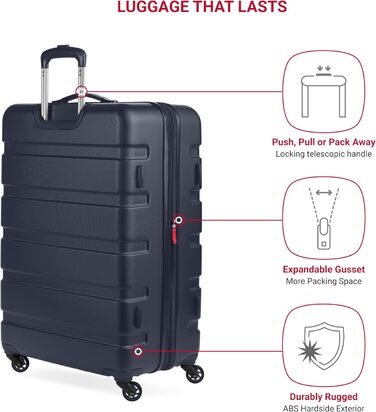 Чемодан SwissGear 7366 Hardside з розширюваним об'ємом та спін-колесами (великий, 27 дюймів, морська хвиля)