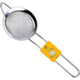 Набір сит Jojeys 3 розмірів - металеві сита з нержавіючої сталі, дрібний отвір - кухонне сито з нержавіючої сталі для приготування їжі та випічки, придатне для миття в посудомийній машині (8см)