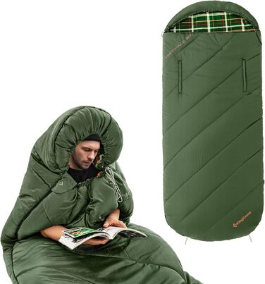 KingCamp XXL 3-Season Sleeping Bag - Oversized for Adults | Camping, Hiking, Backpacking & Travel