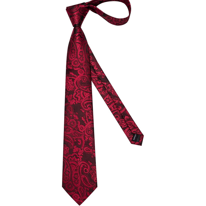 Набір краваток для чоловіків: краватка, нагрудна хустинка, краваття, затискачі для краваток, застібка для краватки, 5 шт. чорний/червоний, для весілля, формальний стиль