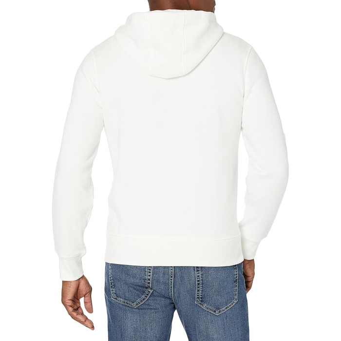 Чоловіча флісова толстовка-худі на блискавці Amazon Essentials, розмір L, Off White (Білий)