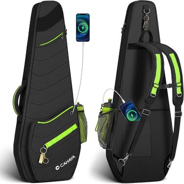 CAHAYA Softshell Сумка для електрогітари Outdoor - 12 мм підкладка, Gigbag з кишенями, патчі DIY, для ST, LP, Tele