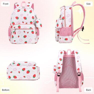 Дитячий рюкзак Mygreen з корду, ретро стиль, для дівчаток, 14-дюймовий ноутбук, деньок, ліла з метеликами