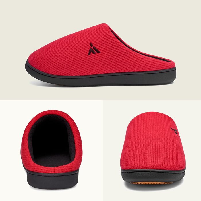 Тапочки зимові Mishansha для чоловіків та жінок, м'які, зручні, з пам'яттю, розмір 36-48 (EU), червоні