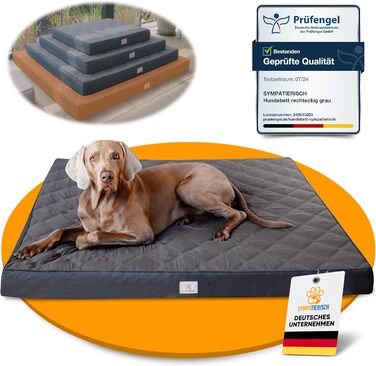 Orthopedic Dog Bed [Waterproof] - Your Furry Friend's New Favorite Dog Mat, Non-Slip Dog Cushion, Dog Basket, Dog Bed, Washable Cover | Small to Large Dogs | 90x80x8 cm (XL (130x120x9cm))