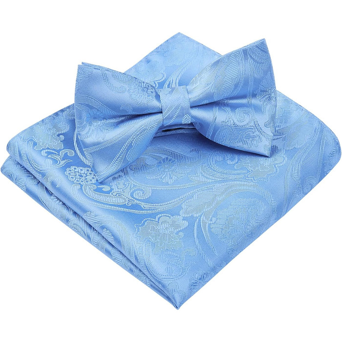 Метелик HISDERN для чоловіків однотонний, регульований, для вечірки, весілля (B, небесно-блакитний 2)