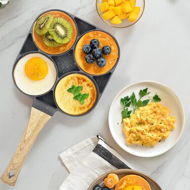 Пательня для млинців та яєць 4-х відділова антипригарна, для індукції та газової плити