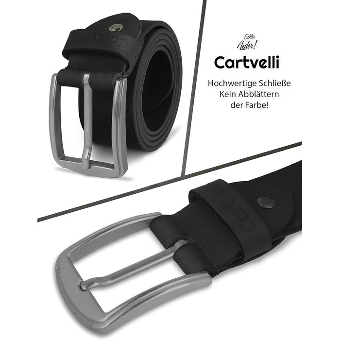 Чоловічий шкіряний ремінь Vintage з подарунковою коробкою - виготовлено в Німеччині. Ширина 40 мм, колір чорний, застібка срібна, 115 см.