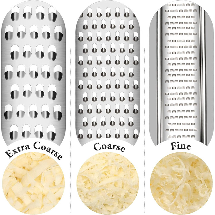 Lemon Zester, Cheese Grater, Citrus Zester, 3 Pack, 304 Stainless Steel, a sharp tool for Parmesan cheese, ginger, garlic, nutmeg, chocolate, vegetables, fruit, dishwasher safe, with