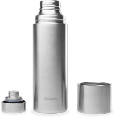Qwetch Stainless Steel Thermos Flask - 750ml Insulated Bottle & Travel Mug - 24h Cold & 12h Hot - Leakproof, BPA-Free, for Coffee & Tea