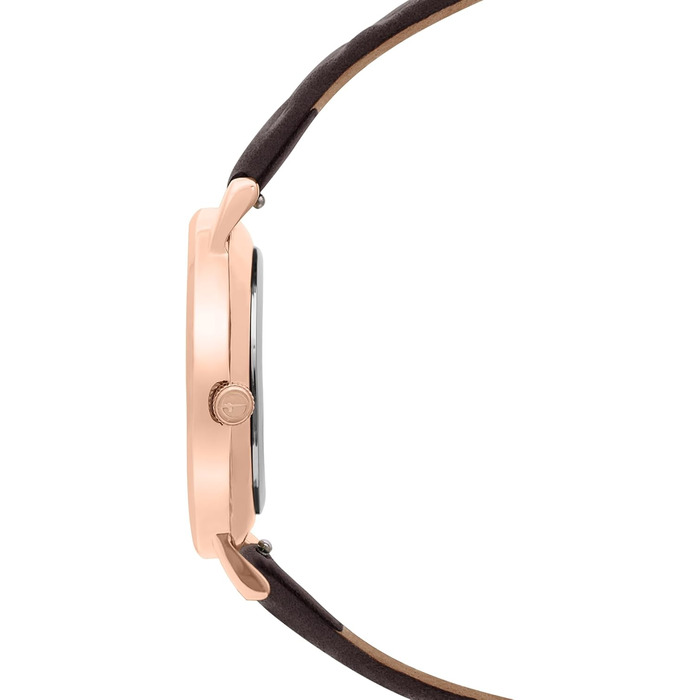 Годинник Tamaris для жінок з шкіряним ремінком (рожеве золото / коричневий шкіряний ремік з квітковим малюнком)