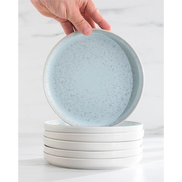 Сервірувальна тарілка Steingut Ibiza - велика, овальна, бежево-блакитна. Ідеальна для створення атмосфери Середземномор'я