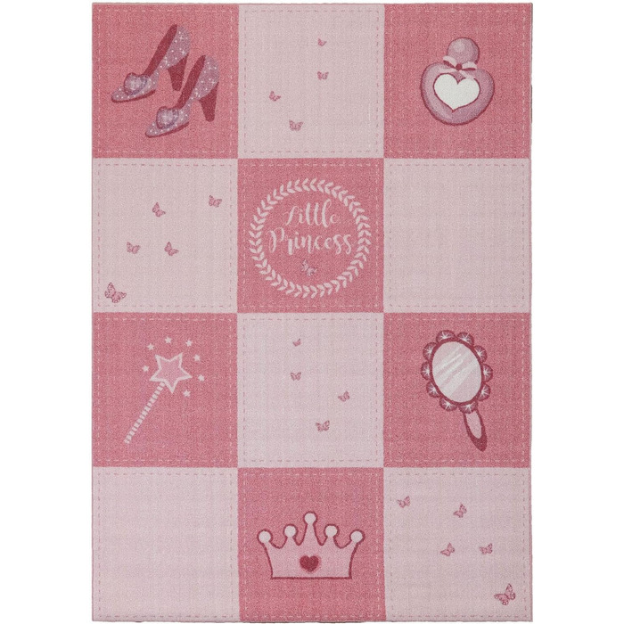 Дитячий килим SIMPEX KinderTeppich, принцеса, рожевий, 80x120 см, для дівчаток, в кімнату