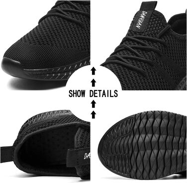 Жіночі кросівки для ходьби, бігу та трекінгу EGMPDA - зручні та легкі, чорного кольору