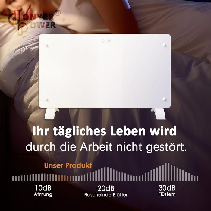 Конвектор DONYER POWER 2000W з склопанеллю, ультратонкий, настінний/підлоговий