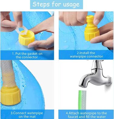 Dog Pool for Dogs, Splash Pool for Pets, 100cm Foldable Sprinkler and Splash Play Mat, Dog Splash Pool, Summer Toy, Spray Cushion Garden Outdoor Portable Sprinkler (M-150cm)