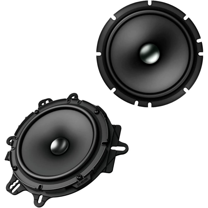 Автомобільна акустика Pioneer TS-A1600C 16,5 см, 2-смугові компонентні динаміки, 350 Вт, потужний звук, високий ККД, монтаж 59 мм, з решіткою