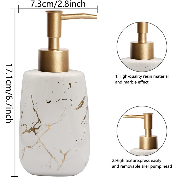 Набір аксесуарів для ванної кімнати з кераміки (4 шт): дозатор мила, тримач для зубних щіток, чашка, мильниця (білий)