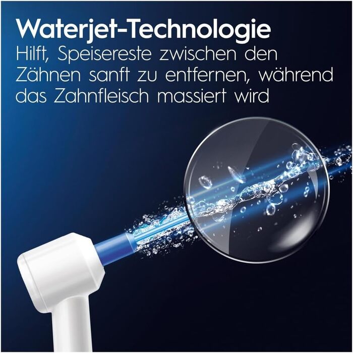 Іригатор Oral-B Oral Health Center з 2 насадками, для очищення міжзубного простору, з Oxyjet-технологією, 5 рівнів тиску, білий/блакитний
