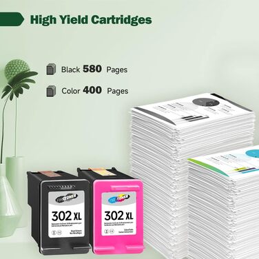 Комплект картриджів 302XL для принтерів HP OfficeJet 3830, 3831, 5220, 5230, DeskJet 3630, Envy 4520 (чорний та кольоровий)