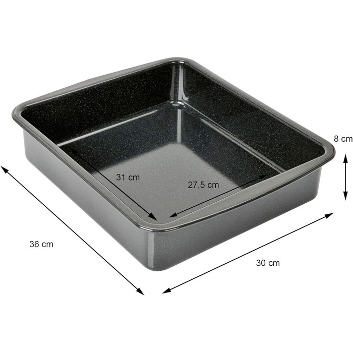 ORIGINAL KAISER Cuisine Line Casserole Dishes, Alloy Steel, Black, 1-Pack