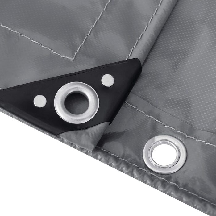 WOLTU Waterproof Cover Sheet with Grommets, Fabric Tarpaulin 500g/m² Waterproof & Tear-Resistant | Premium PVC Tarpaulin Universal Cover for Truck, Pool, Camping, Wood Garden Furniture (Dark Grey, 2x3m)
