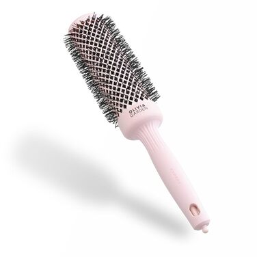 Кругла щітка Olivia Garden Expert Blowout Speed з керамічним покриттям, білий та сірий (45 мм)