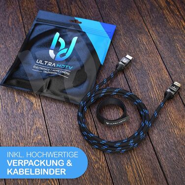 HDMI-кабель 8K Ultra HD 5 метрів, 48 Gbps, 2.1, HDR10+, eARC, DTS:X, HDCP 2.2/2.3, Premium