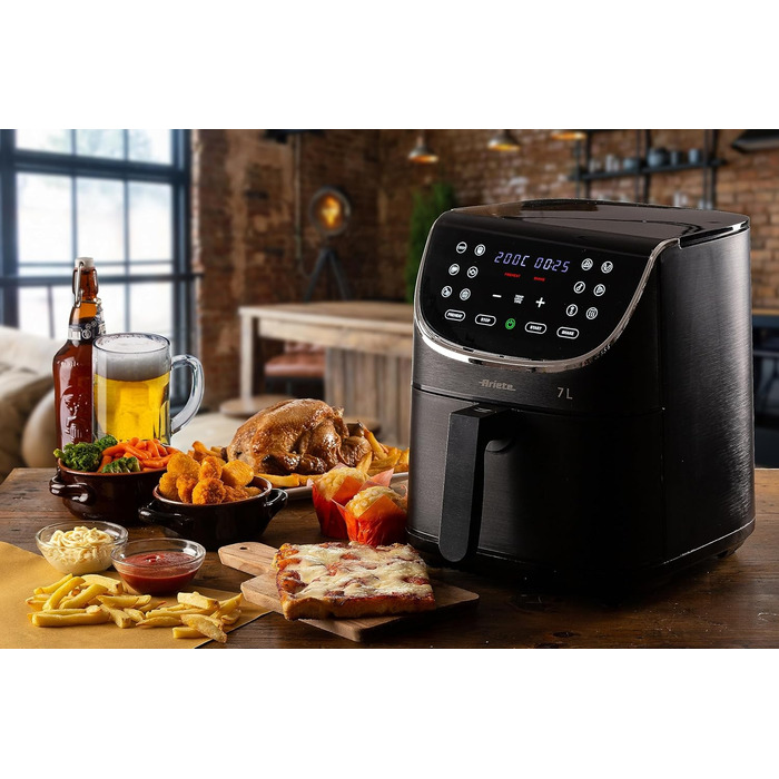 Фритюрниця аерофрі Ariete 4633 4L, 1400 Вт, 9 програм, чорна