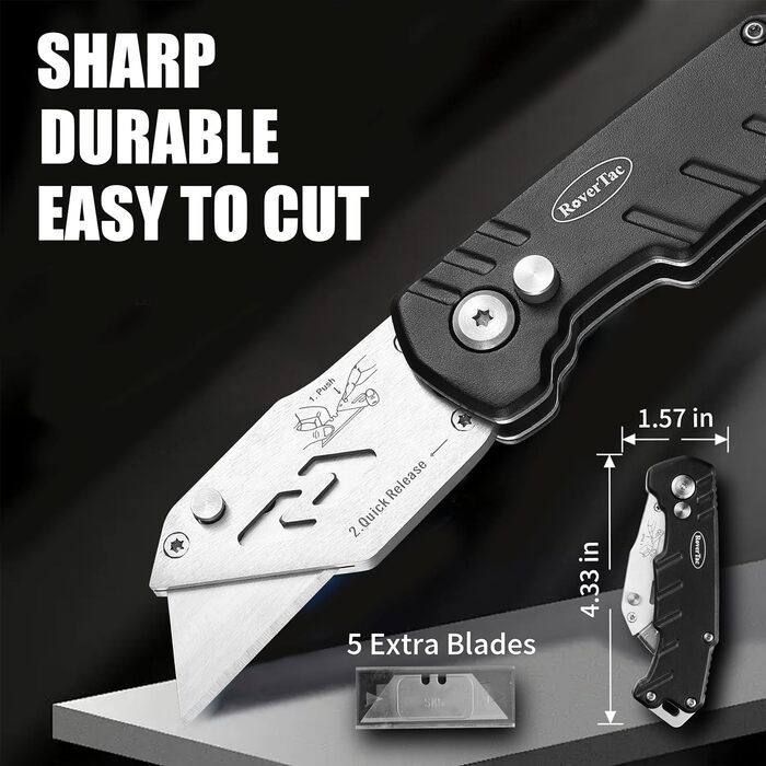 Набір інструментів RoverTac - подарунок для тата, 12-в-1 Мультитул з молотком, ліхтариком та універсальним ножем у подарунковій коробці