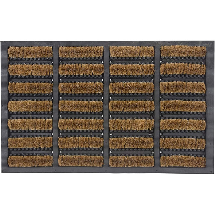 LSC Tuff Scrape Doormat, durable outdoor doormats, removes grass, mud, and dirt, 100% natural coconut fiber bristles with rubber backing, machine washable, non-slip doormats, large (nbs 1