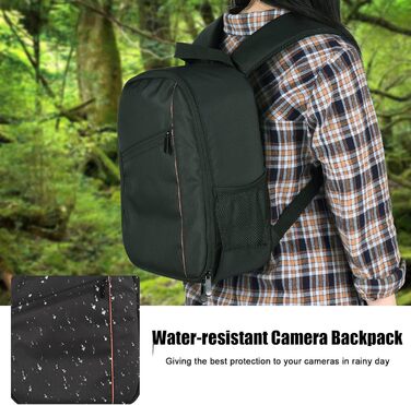 Рюкзак для камери Andoer Outdoor, водонепроникний, ударостійкий, сірий - сумісний з Sony, Canon, Nikon DSLR/SLR/Mirrorless