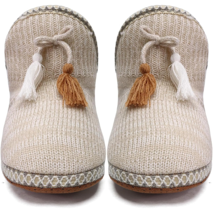 Тапочки халатні жіночі COFACE Lammfell, зимові, теплі, з плюшу, кремового кольору (39/40 EU)