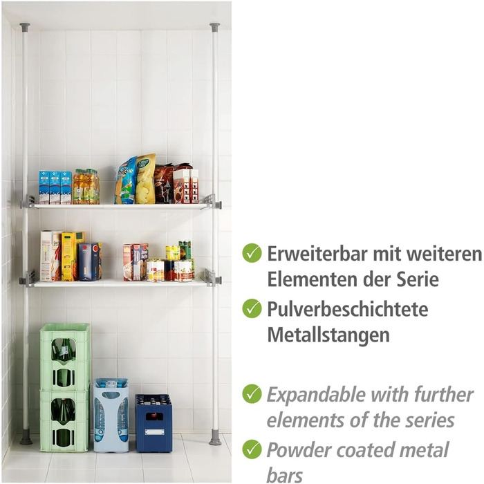 WENKO Telescopic System Hercules - adjustable organization system, wardrobe system (Twin)