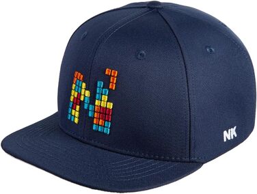 Кепка Nebelkind Snapback з принтом Pixel, універсальний розмір, регульована, чоловіча/жіноча, високої якості, трендова, стиль Streetwear, бейсболка з прямим козирком, ретро, блакитна