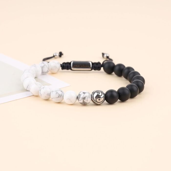 Чоловічий браслет GAVU з кристалами Інь-Ян (Голiт), срібло