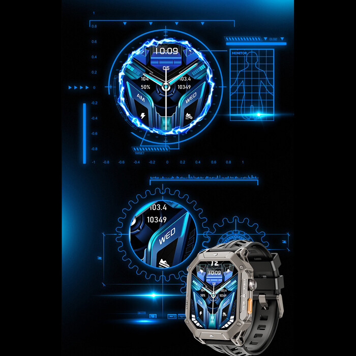 Чоловічий смартгодинник Smart-Trend F249B, чорний