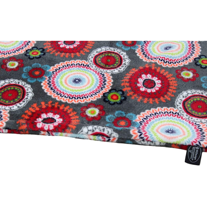 Німецька ковдра для собак, Мандала Червона, 65 x 95 см - м'яка, для маленьких та великих собак, пригодна для прання та сушіння | Мандала Червона 65 x 95 см