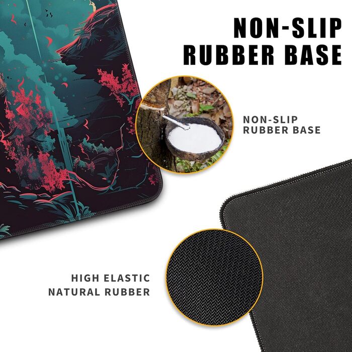 MiaVibte килимок для столу з Японії, Riverside Повний Місяць, ігровий килимок для миші, XL килимок для клавіатури, килимок для комп'ютера/ноутбука, 80 x 30 см, декор столу (Модель 31)