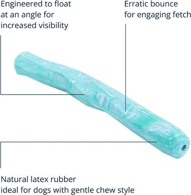 RUFFWEAR Gnawt-A-Stick Latex Dog Toy, Rubber Stick Dog Chew Toy for Pet Dogs, Premium Dog Toy & Boredom Buster, Dog Enrichment Toy & Fetch Stick (Glacial Blue)